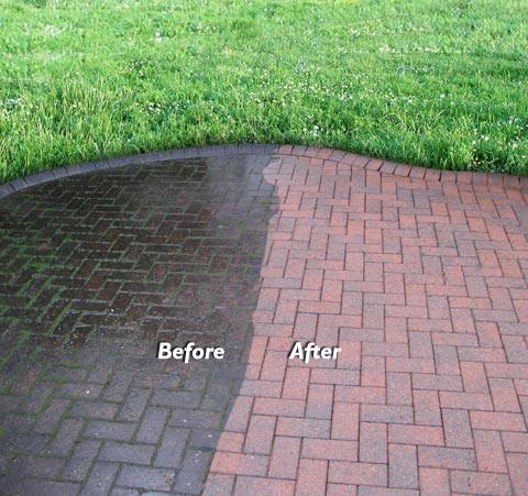 Paving pressure cleaning